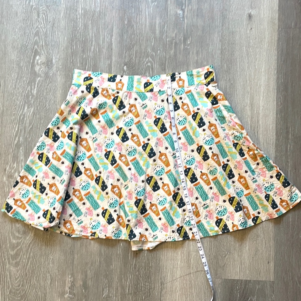 Retrolicious Multicolor Patterned Skater Skirt - image 6